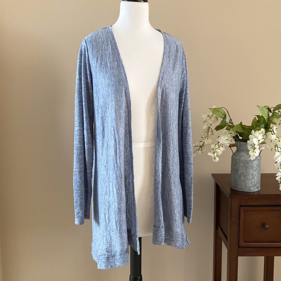 tahari linen cardigan